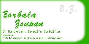 borbala zsupan business card